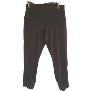 Lululemon Black Wunder Under HR Crop 23" Updated Scallop Navy Full On Luxtreme